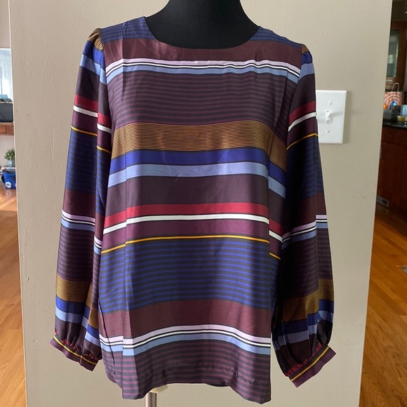 NWOT Loft Striped Blouse - Picture 3 of 9